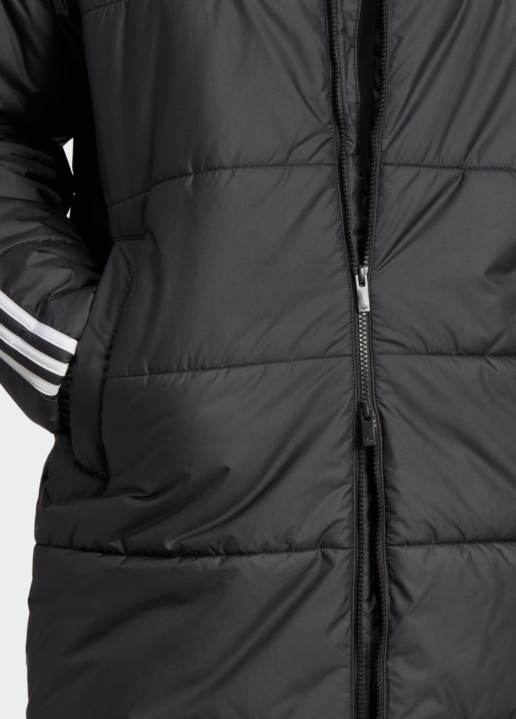 Черная демисезонная куртка adicolor long adidas