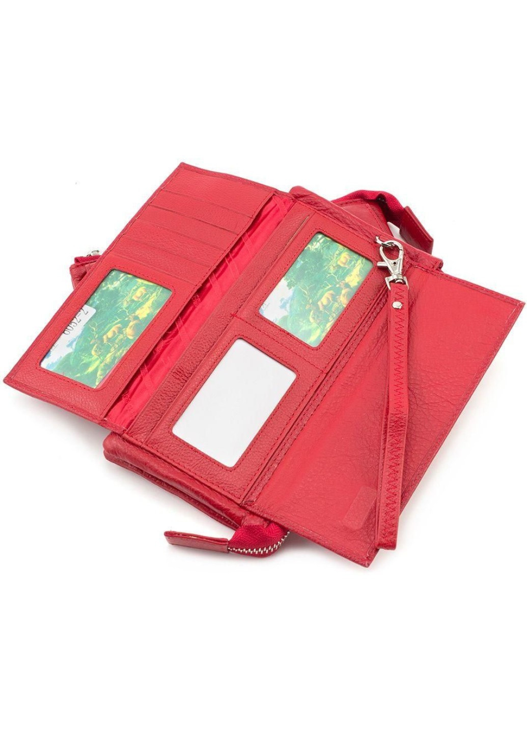 Компактний гаманець-клатч із блоком для карток 10,5х20,5 6052-2(17841) червоний Marco Coverna (259752511)