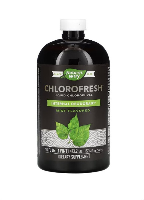 Chlorofresh, жидкий хлорофилл, с ароматом мяты, 132 мг Nature's Way (259185984)