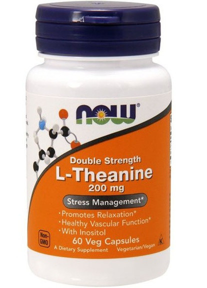 L-Theanine 200 mg 60 Veg Caps Now Foods (256720480)