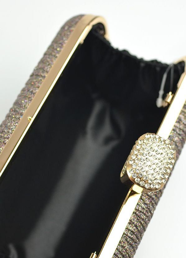 Серый вечерний маленький клатч бокс на цепочке, выпускная блестящая мини сумочка клатч на плечо No Brand (266493532)
