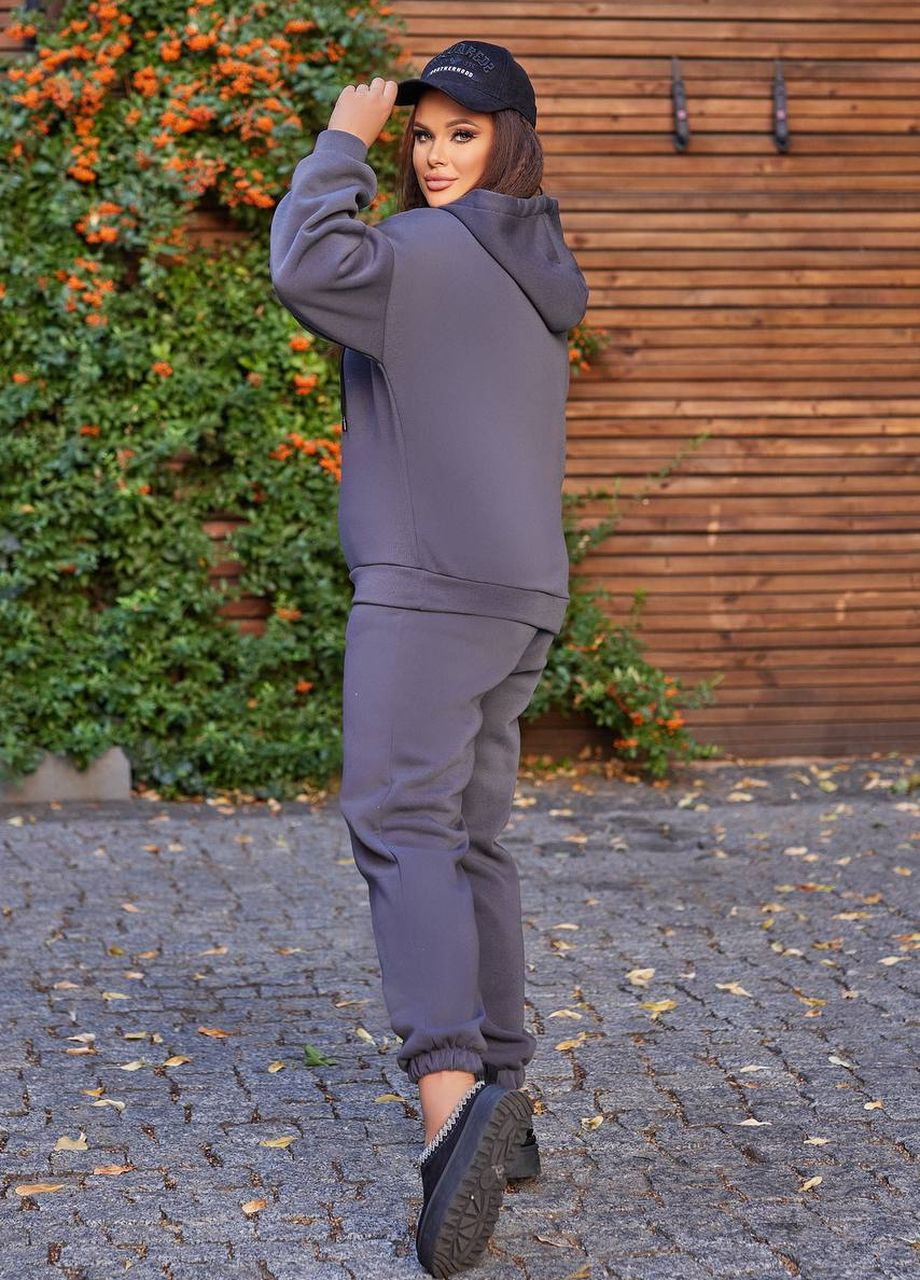Жіночий спортивний костюм із тринитки колір графіт р.48/50 442334 New Trend (265014241)