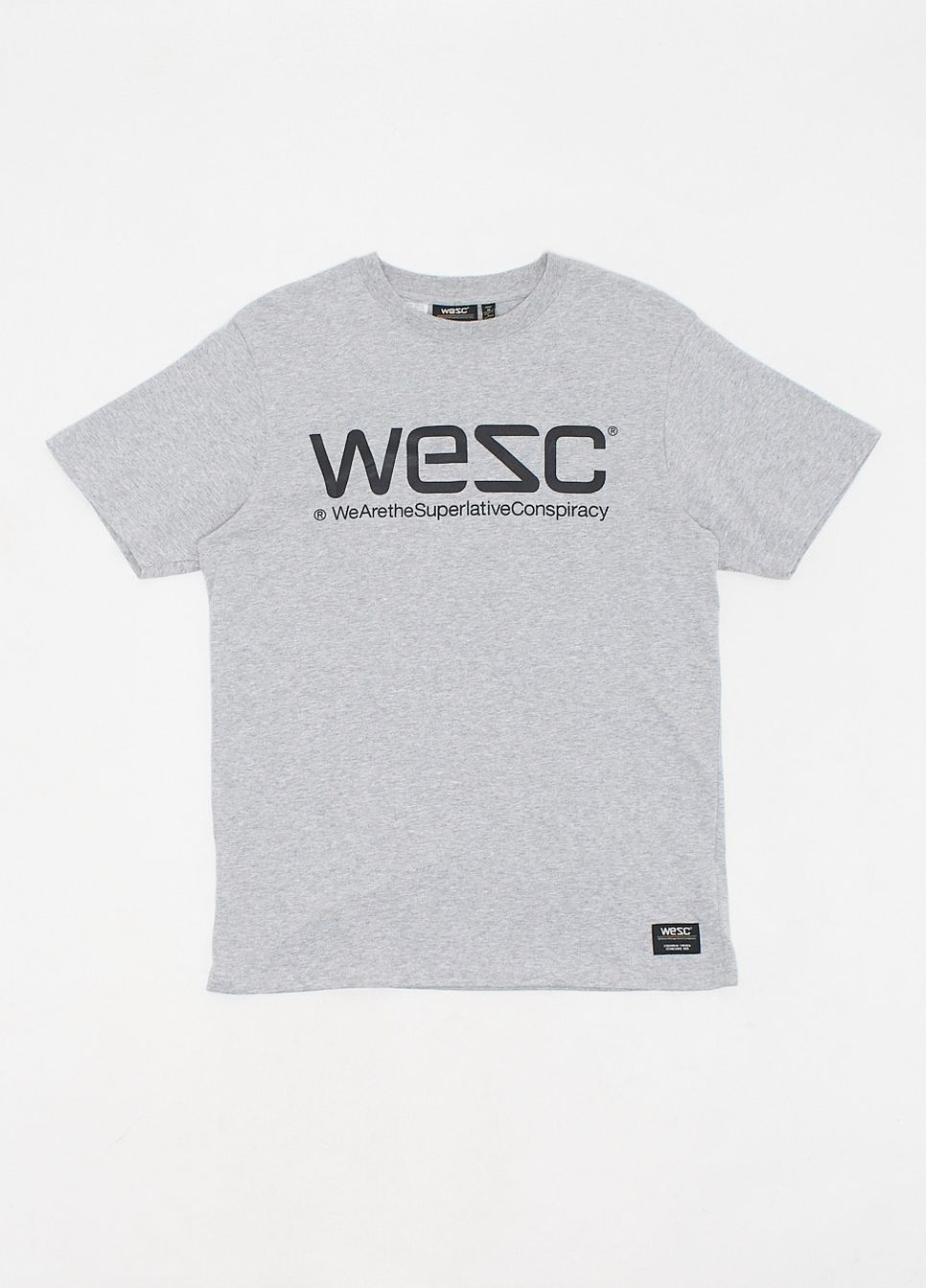 Серая футболка basic,серый с принтом, Wesc