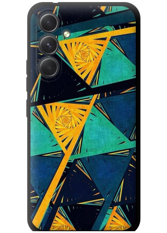 TPU чорний чохол 'Арт, абстракція, жовтий, синій' для Endorphone Samsung Galaxy A54 A546E (276312874)