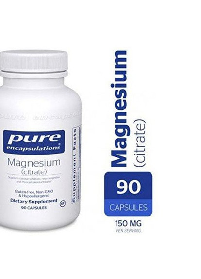 Magnesium (Citrate) 150 mg 90 Caps PE-00172 Pure Encapsulations (258763336)