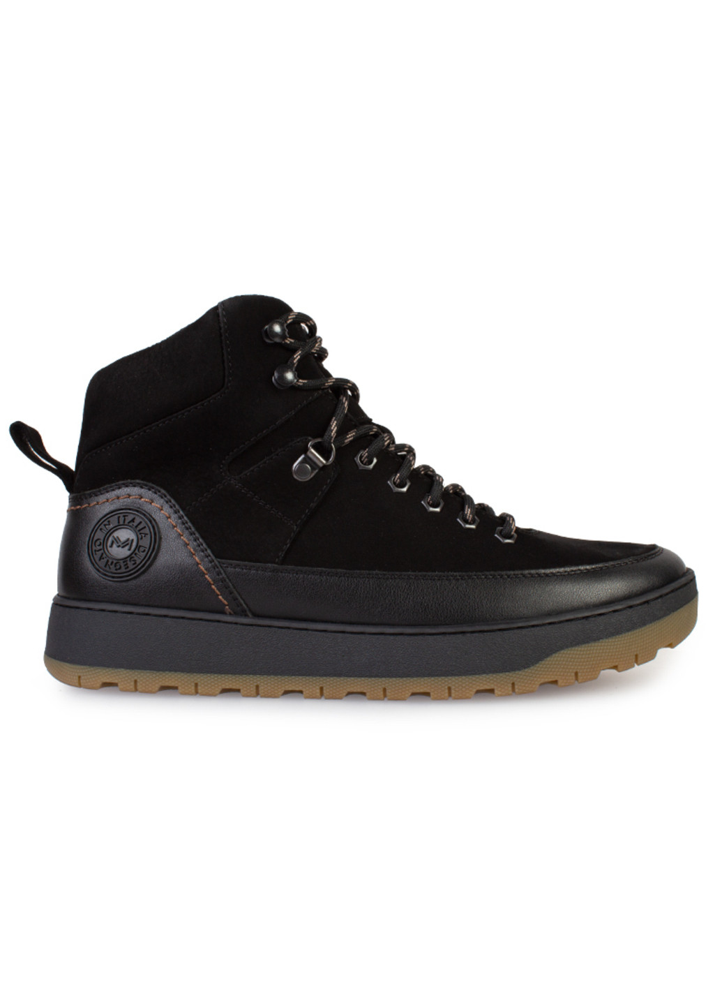 Черные зимние ботинки мужские бренда 9501070_(1) ModaMilano