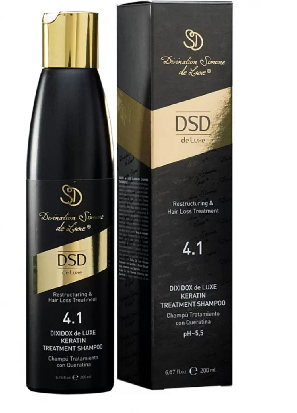 Восстанавливающий шампунь с кератином Диксидокс Де Люкс № 4.1 Simone Dixidox DeLuxe Keratin Treatment Shampoo DSD de Luxe (262454318)