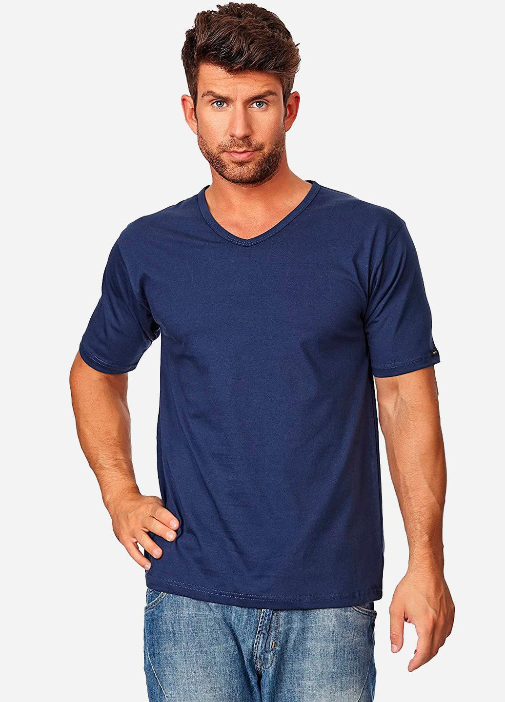 Синя футболка чоловіча new 3xl джинсовий 201 Cornette