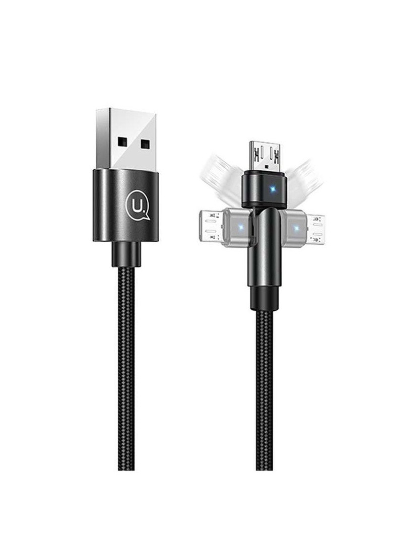Дата кабель US-SJ478 U60 Rotatable USB to MicroUSB (1m) USAMS (258907209)