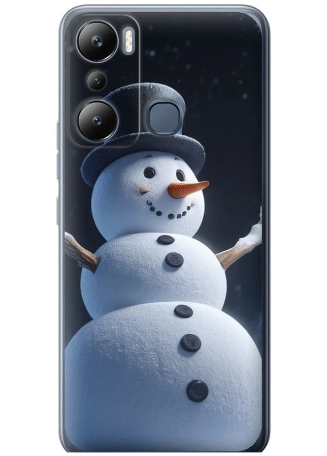 Силиконовый чехол 'Снеговик' для Endorphone Infinix Hot 20i (275648687)