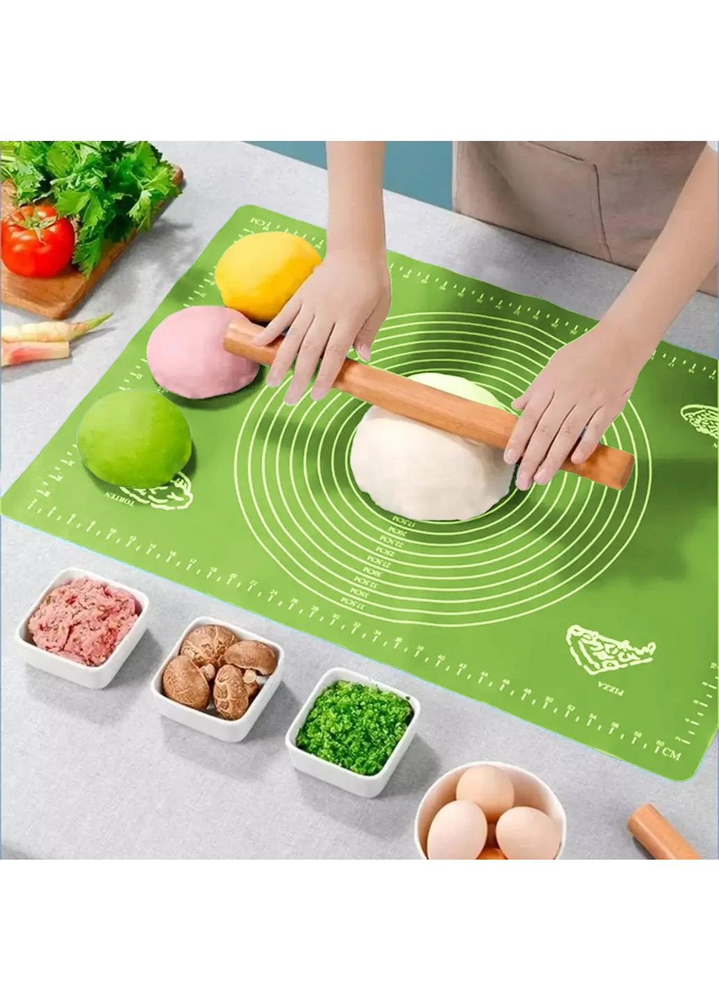 Силіконовий килимок для розкочування тіста 45х64 см A-Plus (260617584)