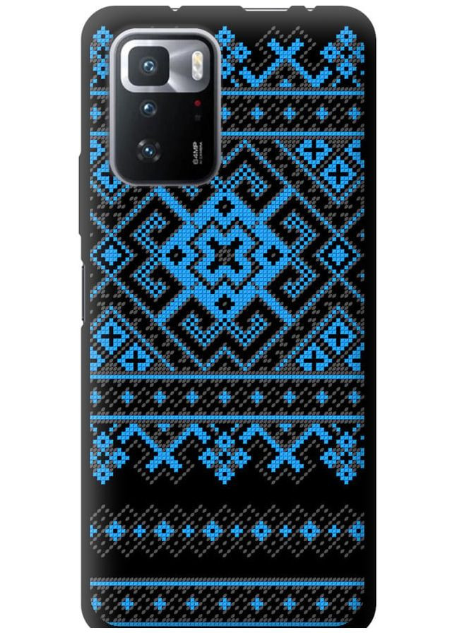 TPU чорний чохол 'Вишиванка 44' для Endorphone Xiaomi Redmi Note 10 Pro 5G (269358549)