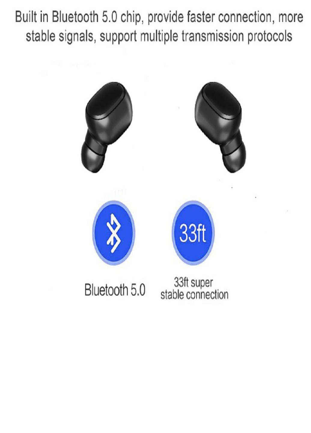 Бездротові навушники Bluetooth 5.0 No Brand (260074318)