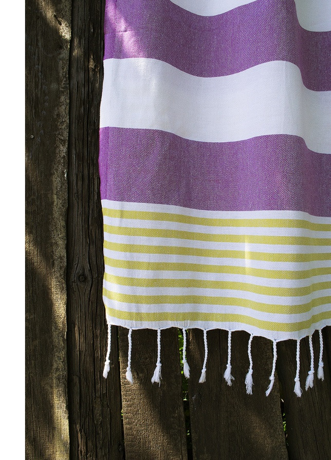Barine полотенце pestemal - journey 90*165 olive-purple полоска комбинированный производство - Турция