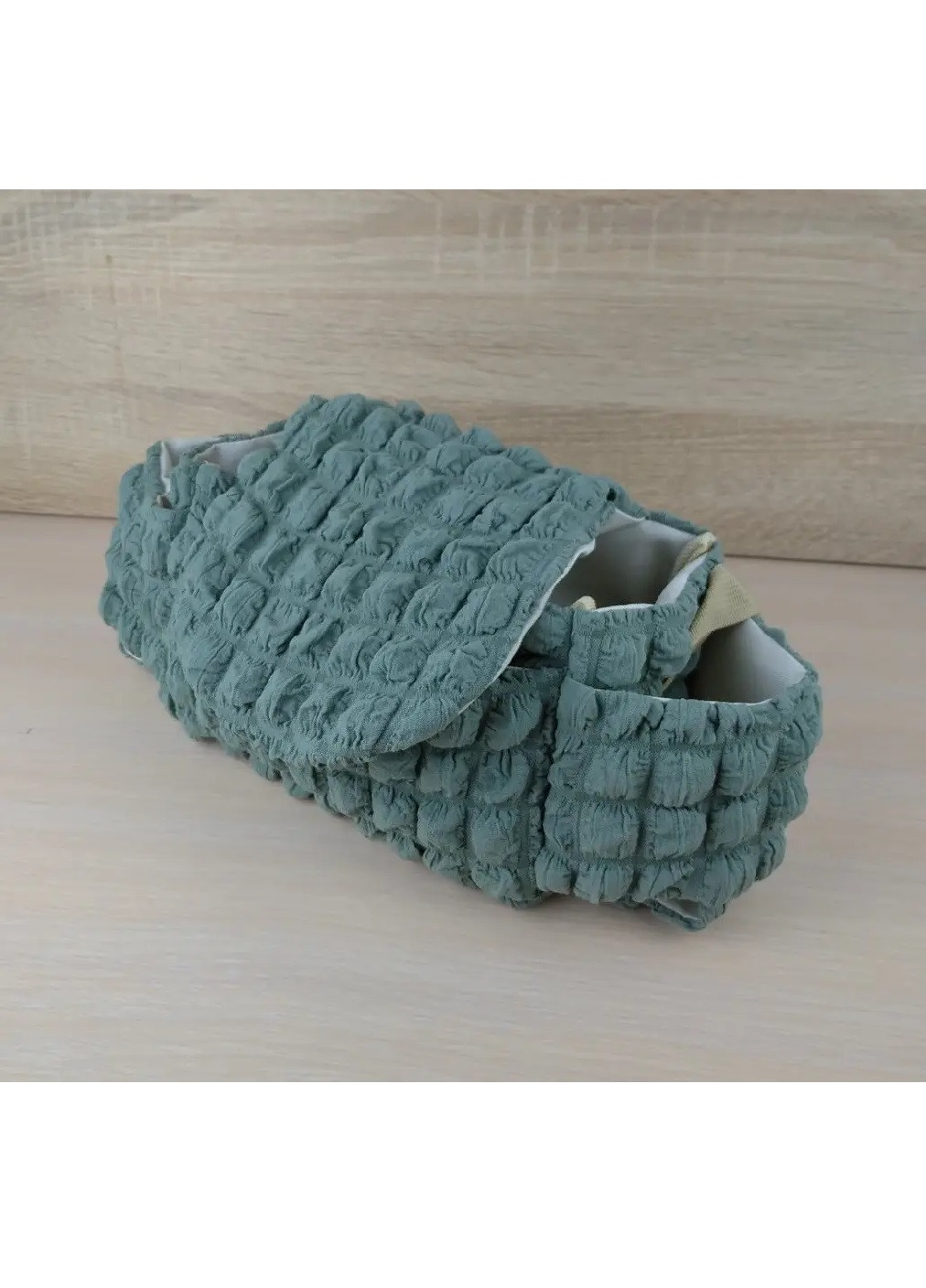 Органайзер сумка на ручку детской коляски универсальный портативный полиэстер 11.5х36х13 см (475092-Prob) Серо-зеленый Unbranded (261487541)