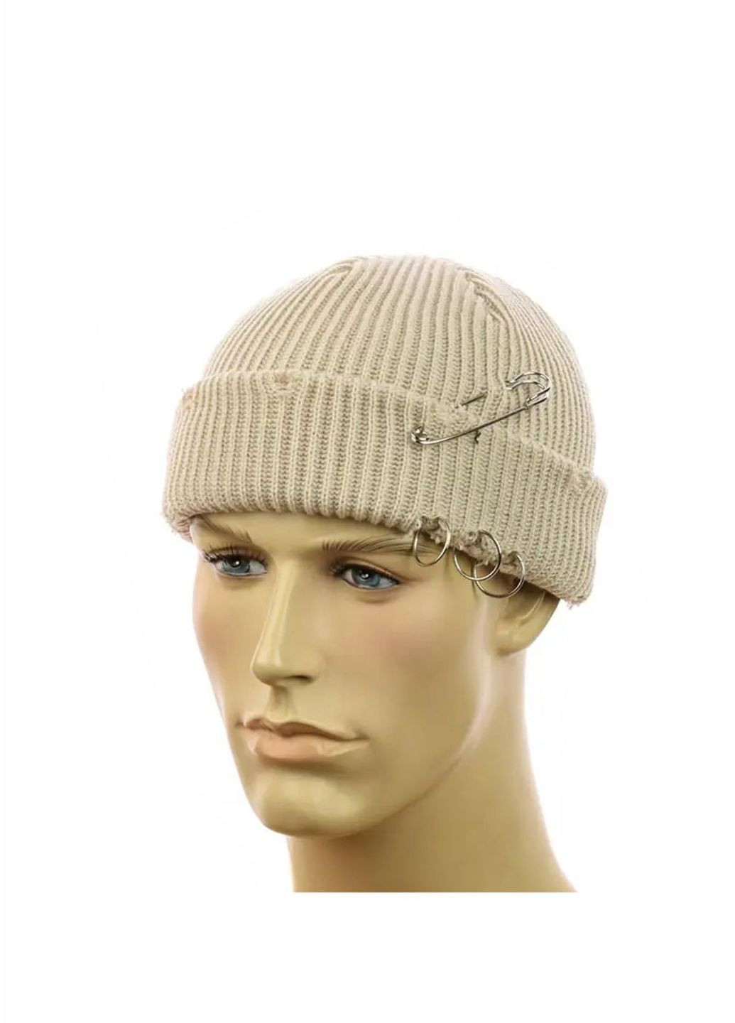 Молодежная шапка мини-бини с декором No Brand мини-бини (271838180)