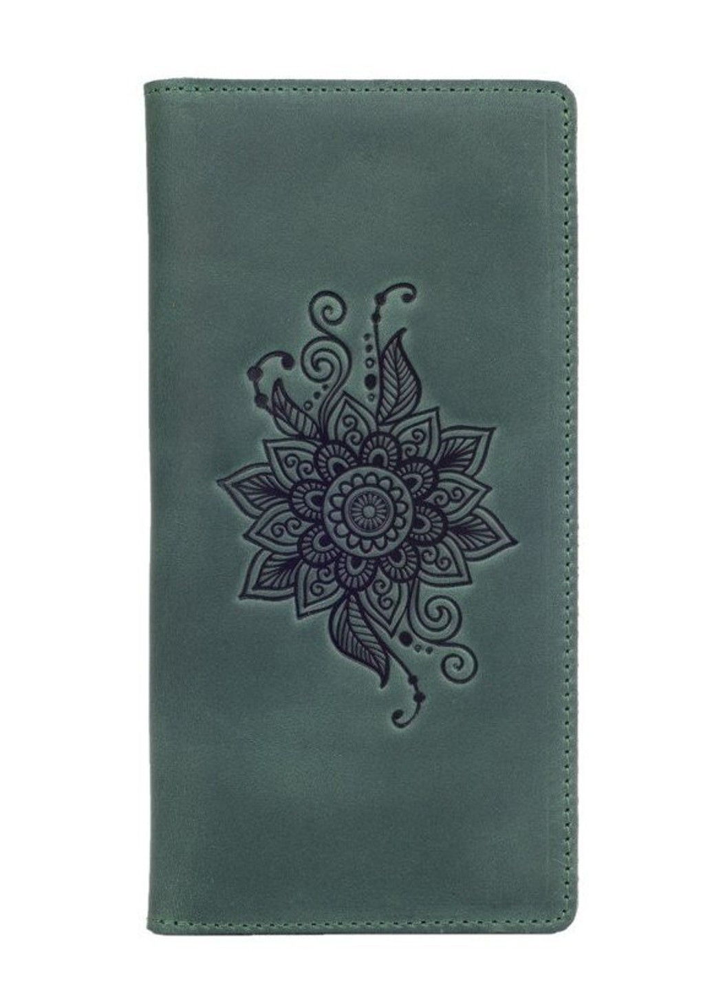 Кожаное портмоне WP-05 Shabby Alga Mehendi Classic Зелёный Hi Art (268371634)