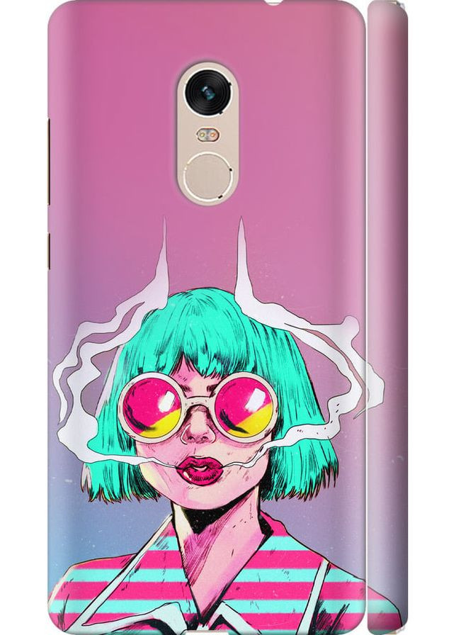 3D пластиковий матовий чохол 'Поп арт дівчина' для Endorphone Xiaomi Redmi Note 4 (276192916)