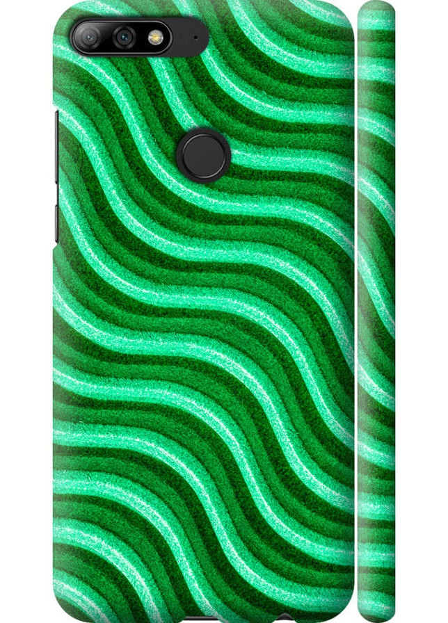 3D пластиковый матовый чехол 'Волнистые линии' для Endorphone Huawei Y7 Prime 2018 (257793101)