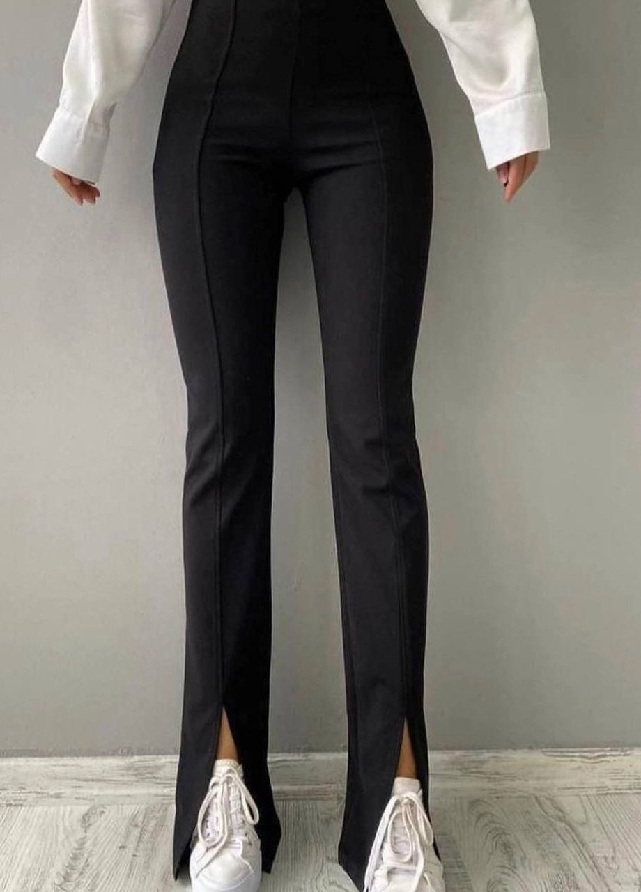 Красивые модные штаны с разрезом и стрелками, трендовые женский штанишки No Brand 004 (265212586)