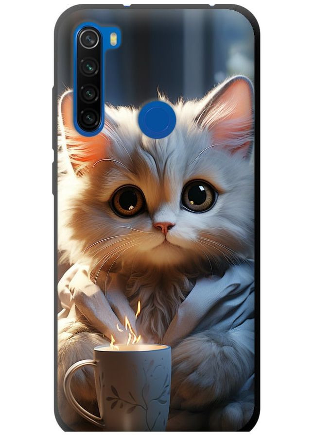 TPU чорний чохол 'Білий кіт' для Endorphone xiaomi redmi note 8t (265397045)