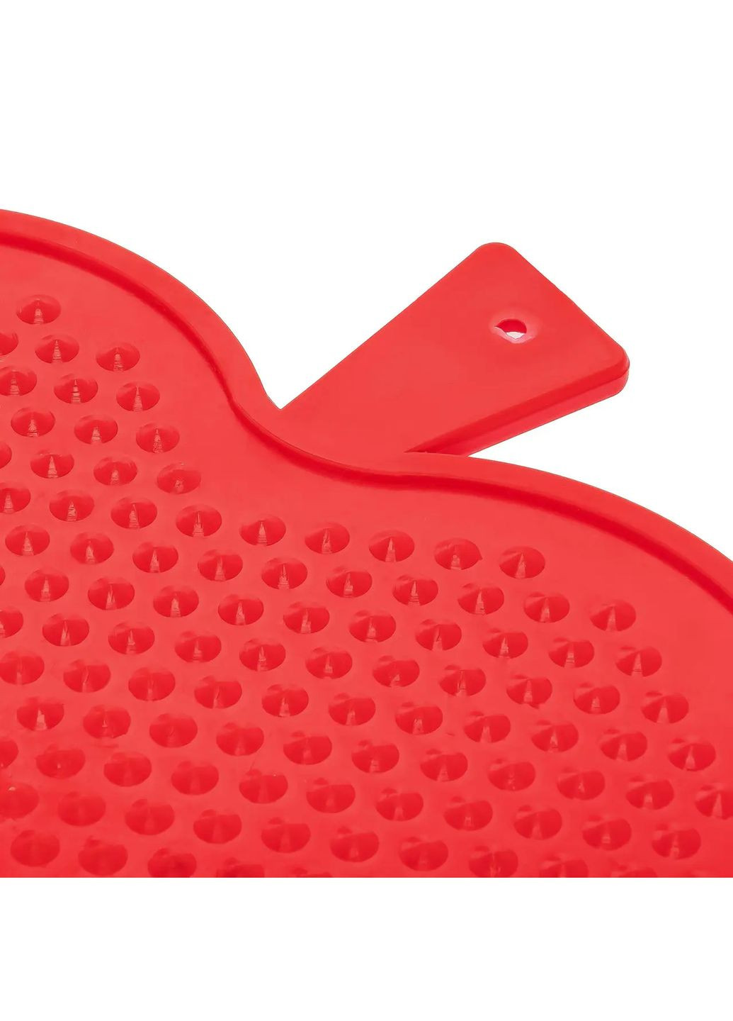Доска разделочная пластиковая для нарезки мяса, рыбы, овощей и фруктов в форме яблока (220х210 мм) Красный Kitchette (263346517)