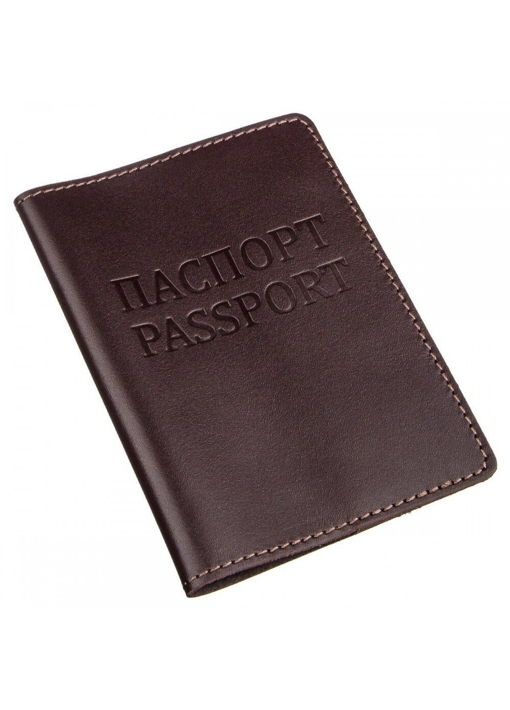 Коричнева обкладинка для паспорта з натуральної шкіри 13976 Shvigel (263135701)