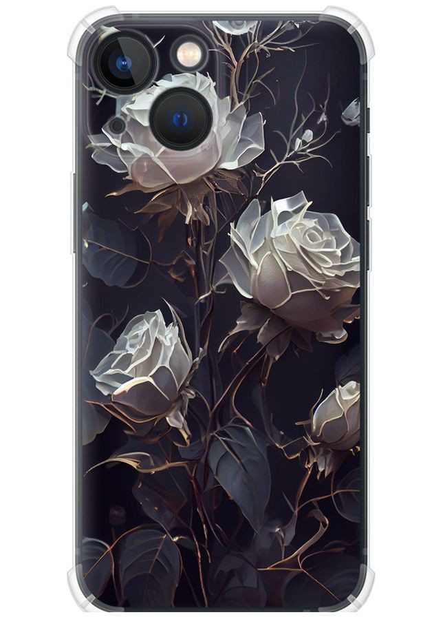 Силіконовий протиударний с посиленими кутами чохол 'Троянди 2' для Endorphone apple iphone 13 mini (274376839)