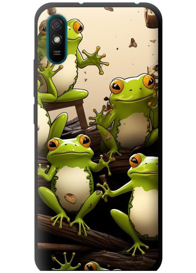 TPU черный чехол 'Жабки' для Endorphone Xiaomi Redmi 9A (266910044)