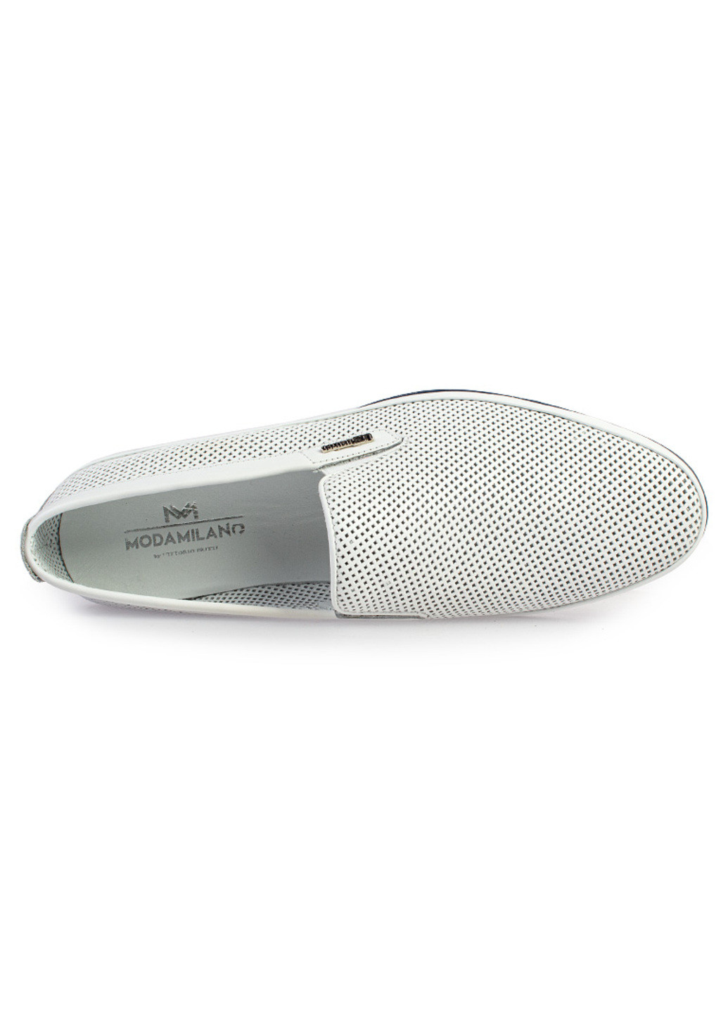 Белые повседневные туфли мужские бренда 9200119_(1) ModaMilano без шнурков