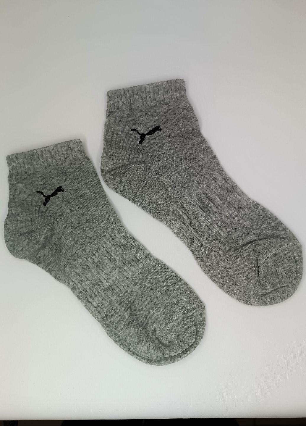 Короткие демисезонные серые спортивные носки No Brand (267147784)