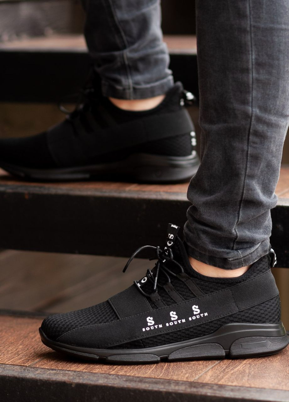 Черные демисезонные кросовки south fresh black Vakko