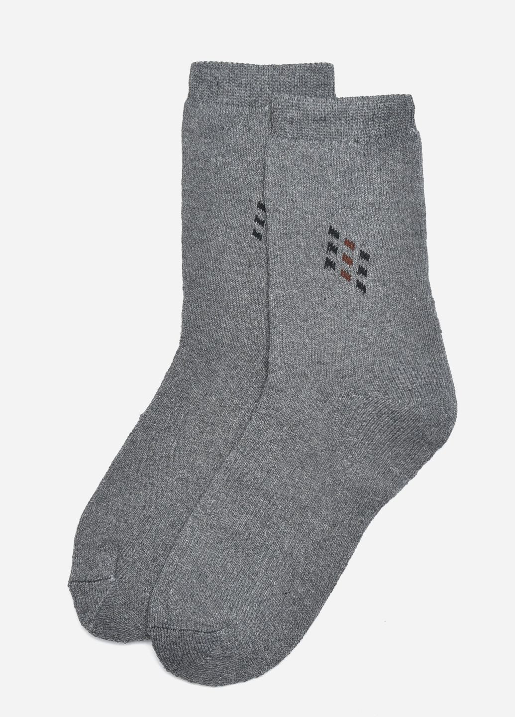 Носки махровые мужские серого цвета размер 42-48 Let's Shop (275928735)