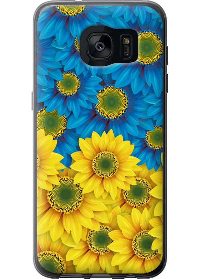 2D пластиковий чохол 'Жовто-блакитні квіти ' для Endorphone Samsung Galaxy S7 Edge G935F (257827873)