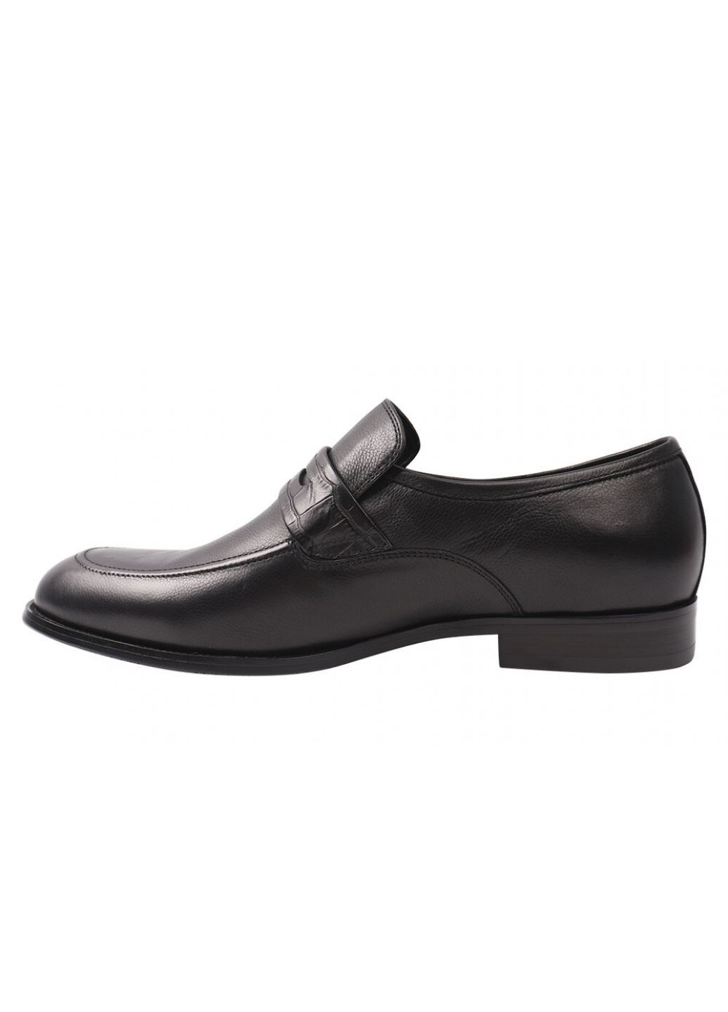 Черные туфли мужские из натуральной кожи, на низком ходу, цвет черный, Brooman