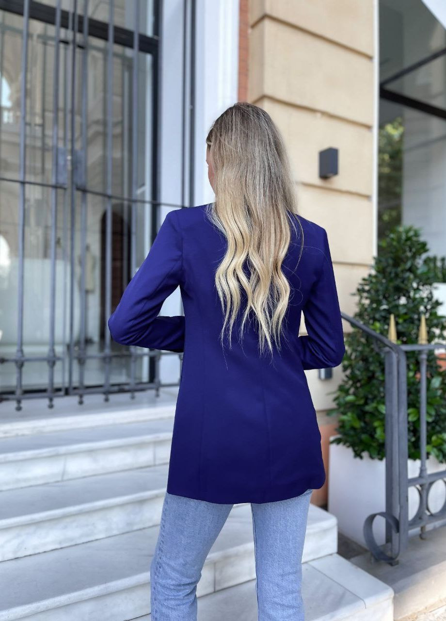 Женский пиджак цвет темно синий р.2XL 440772 New Trend (263133615)