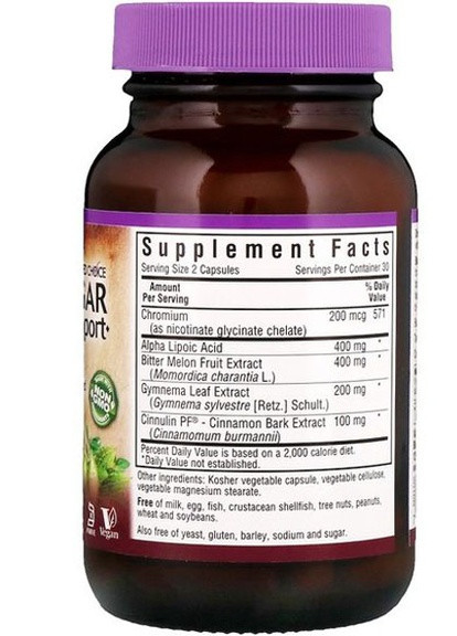 Targeted Choice, Blood Sugar Support 60 Veg Caps Bluebonnet Nutrition (256720865)