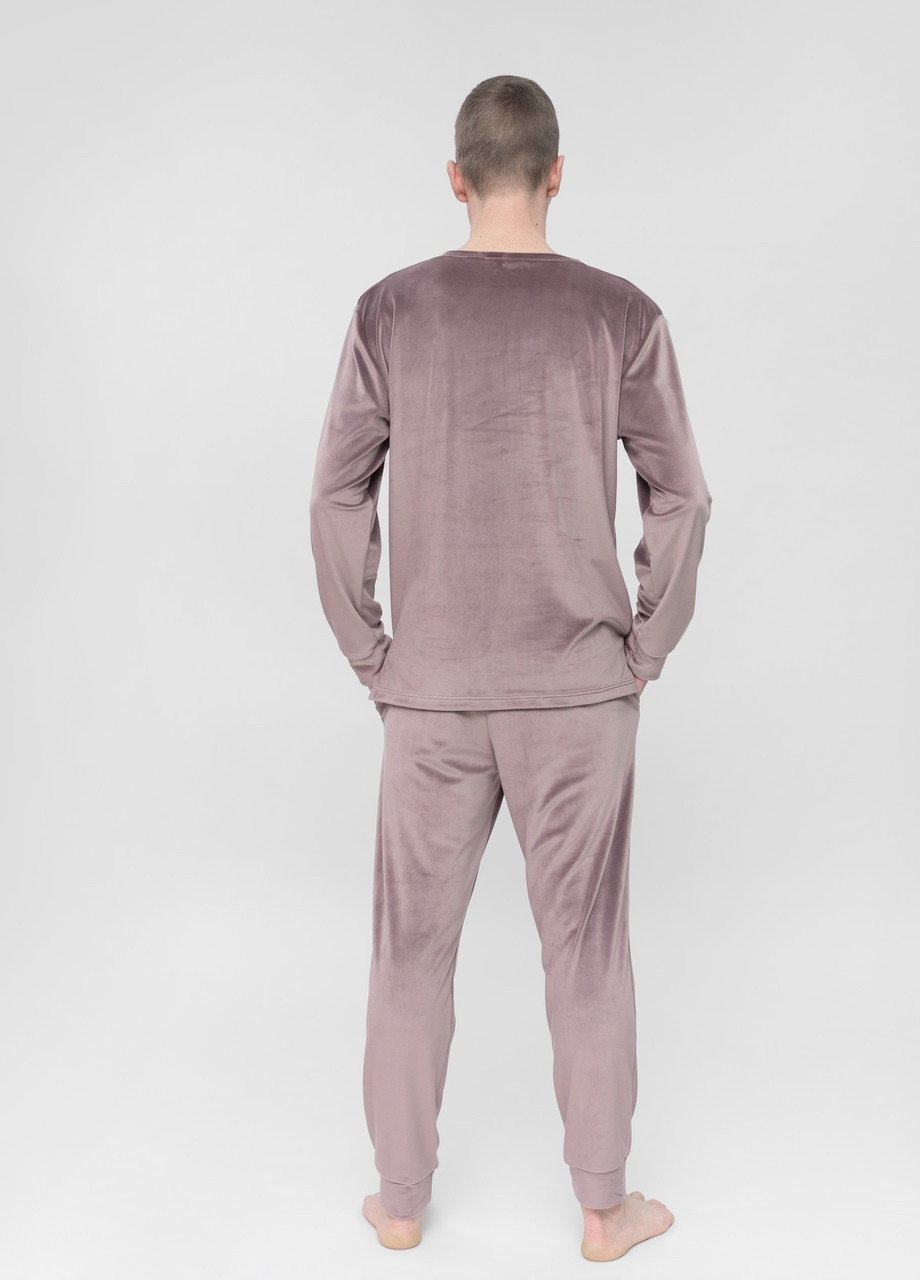 Костюм мужской домашний велюровый кофта со штанами Мокко Maybel (257062720)