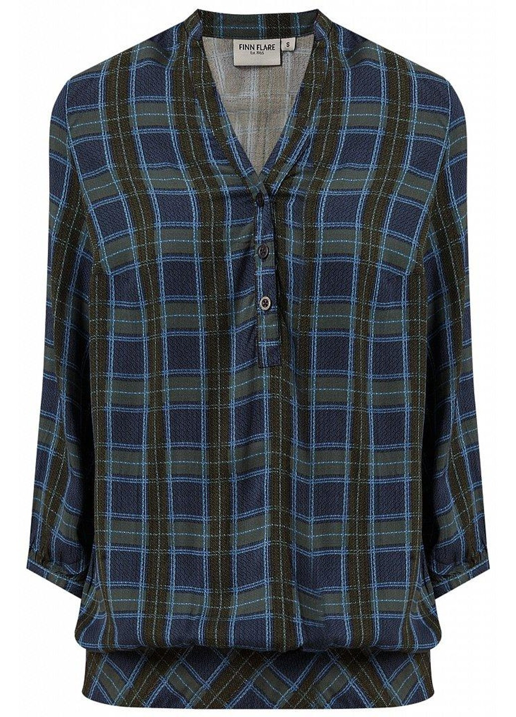 Темно-синяя летняя блуза b19-32027-101 Finn Flare
