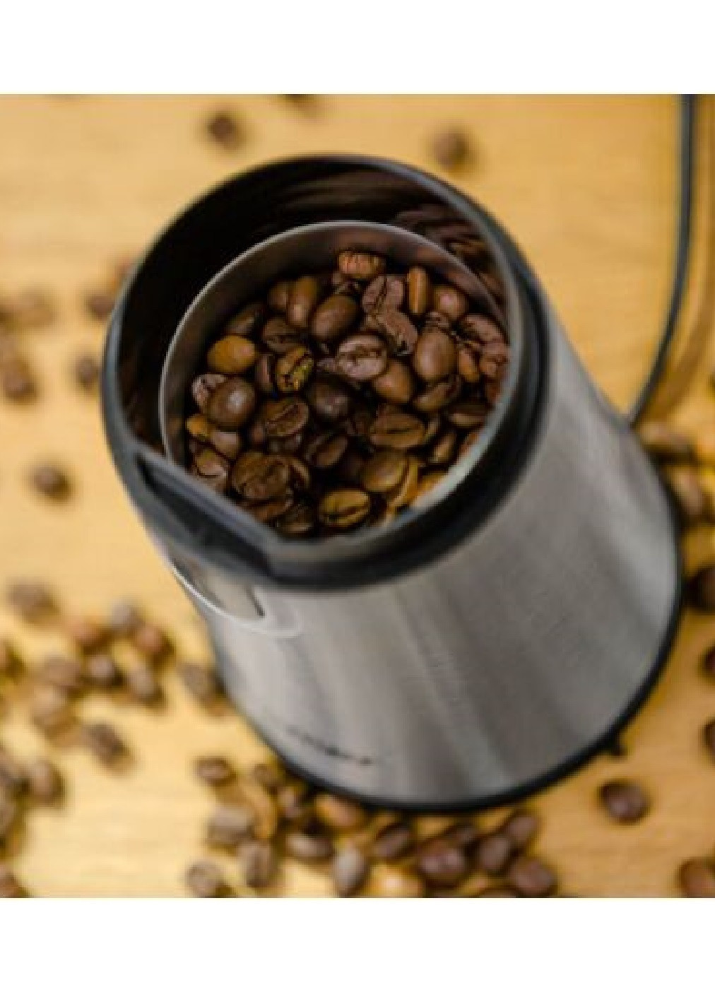 Кофемолка измельчитель мельница машинка электрическая для перемолки кофейных зерен нержавейка 150 Вт 194х108 мм (476176-Prob) Unbranded (277159322)