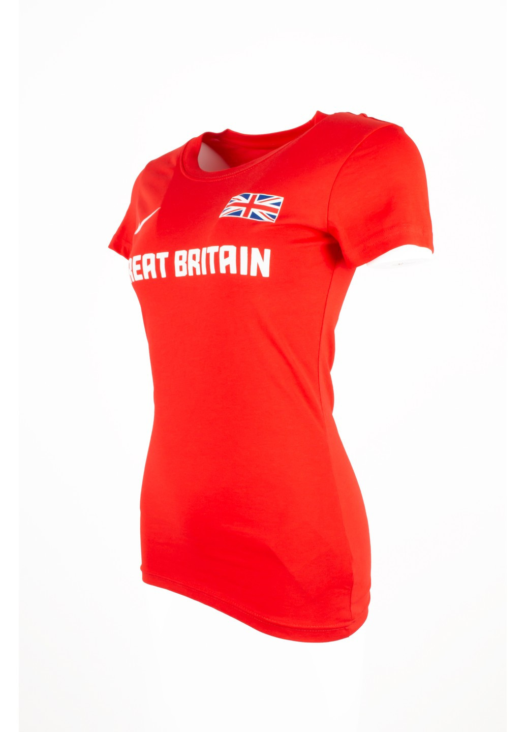Красная летняя футболка женская dri-fit 652583 Nike