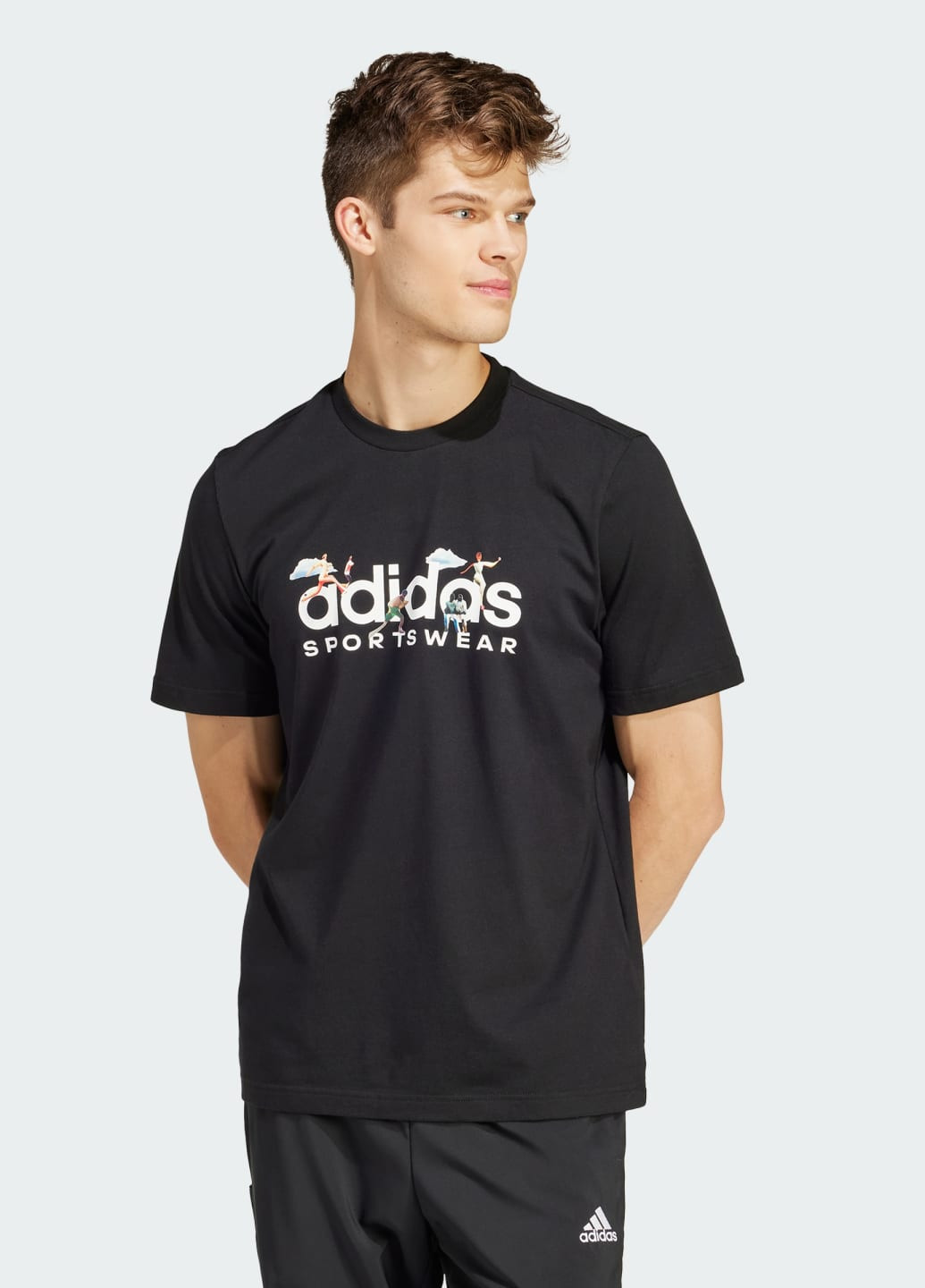 Черная футболка landscape sportswear graphic adidas