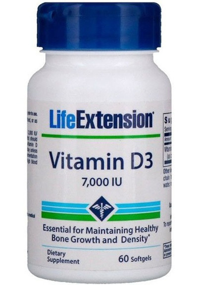 Vitamin D3 7000 IU 60 Softgels Life Extension (256722657)