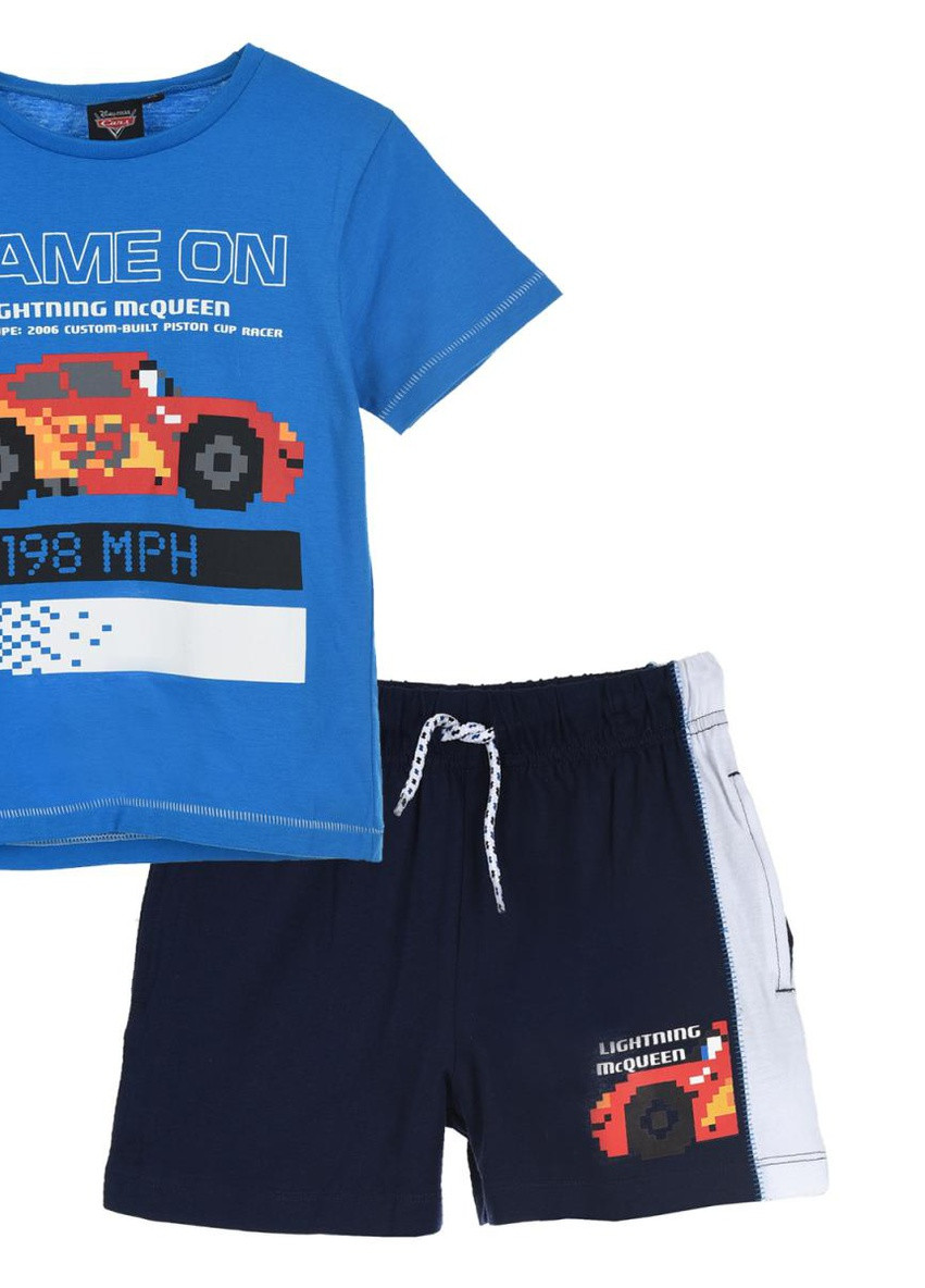 Синий летний комплект (футболка, шорты) cars (тачки) ue10882 Disney