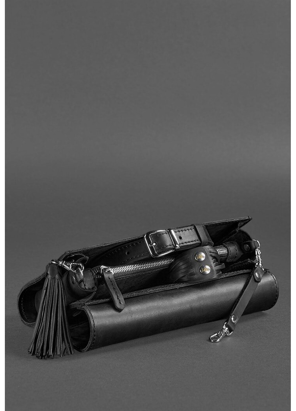 Жіноча шкіряна сумка Еліс чорна crazy horse BN-BAG-7-G-KR BlankNote (277978050)