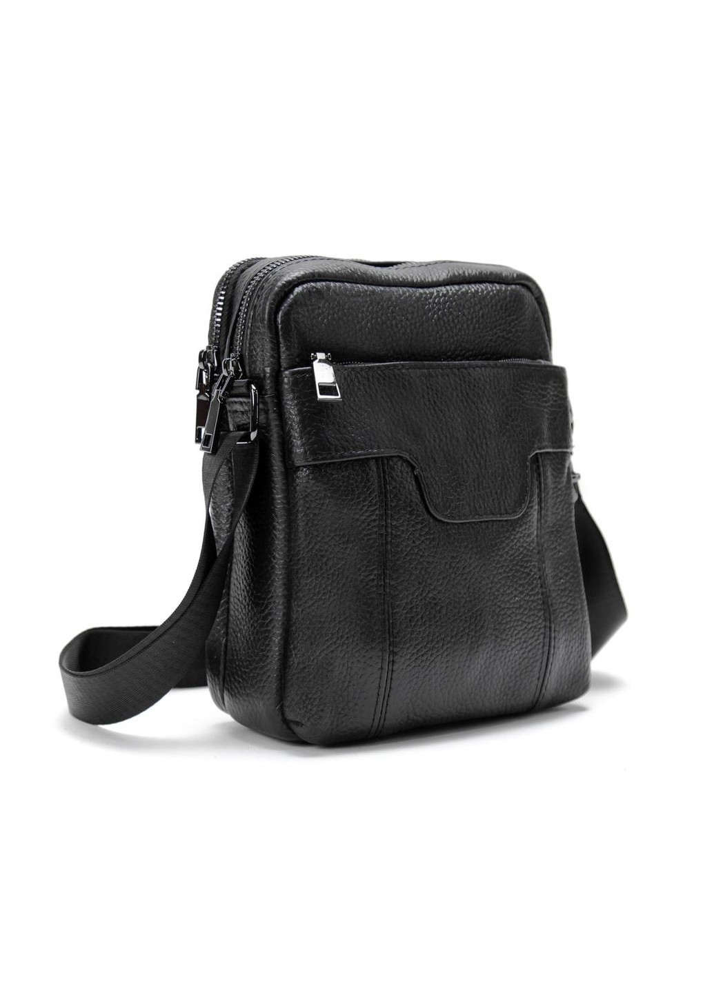 Мужской кожаный мессенджер черного цвета M56-2058A Tiding Bag (277977841)
