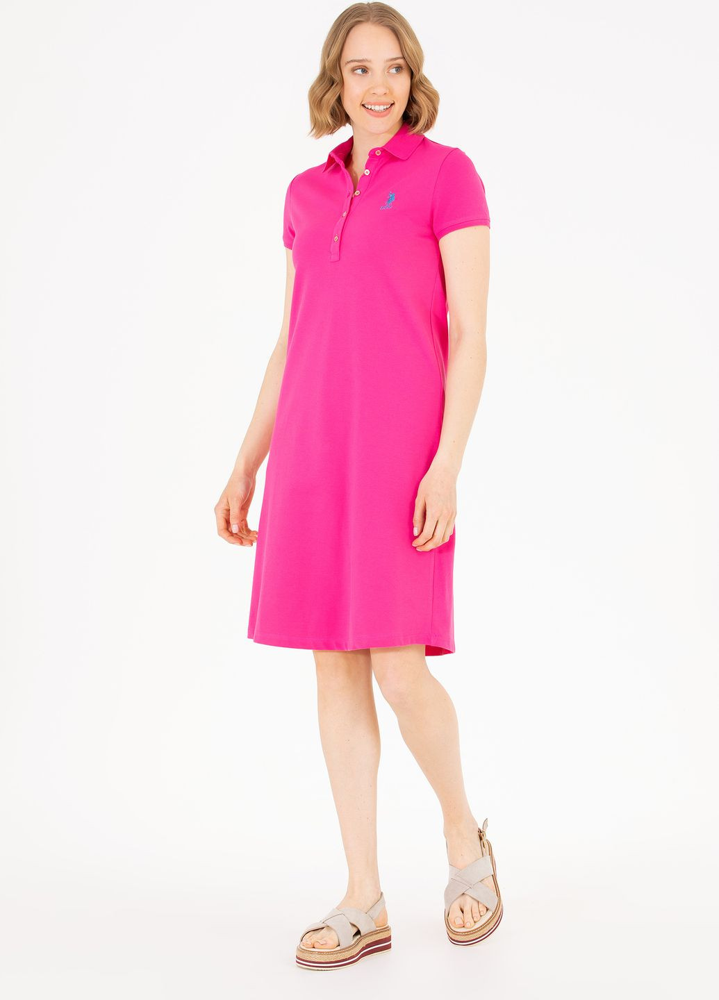 Кислотно-рожева сукня жіноча U.S. Polo Assn.