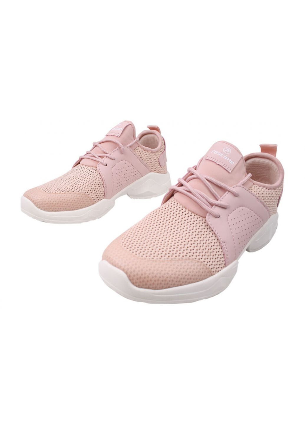 Розовые кроссовки женские текстиль, цвет розовый Restime 103-20LK