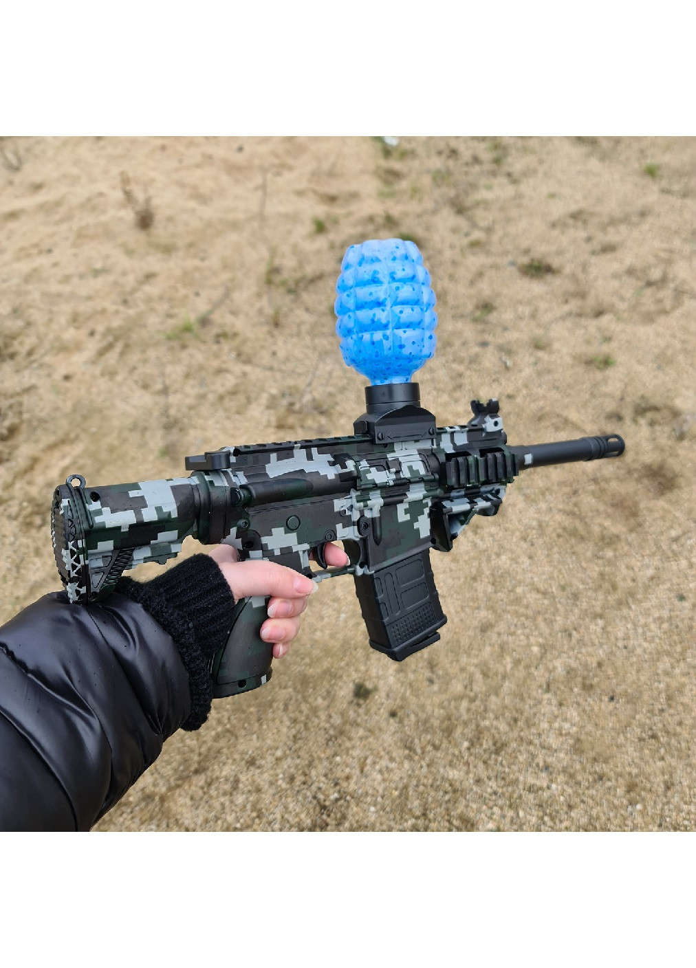 Детский игрушечный аккумуляторный пистолет оружие винтовка для гелевых шариков 500 мАч 43,5х26,5х4 см (475154-Prob) Unbranded (262453139)
