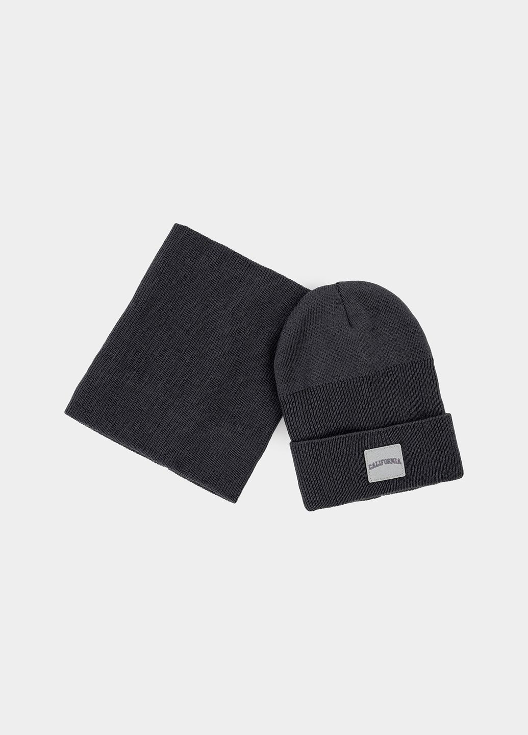 Комплект шапка и снуд для мальчика цвет темно-серый ЦБ-00234120 Yuki (268734762)